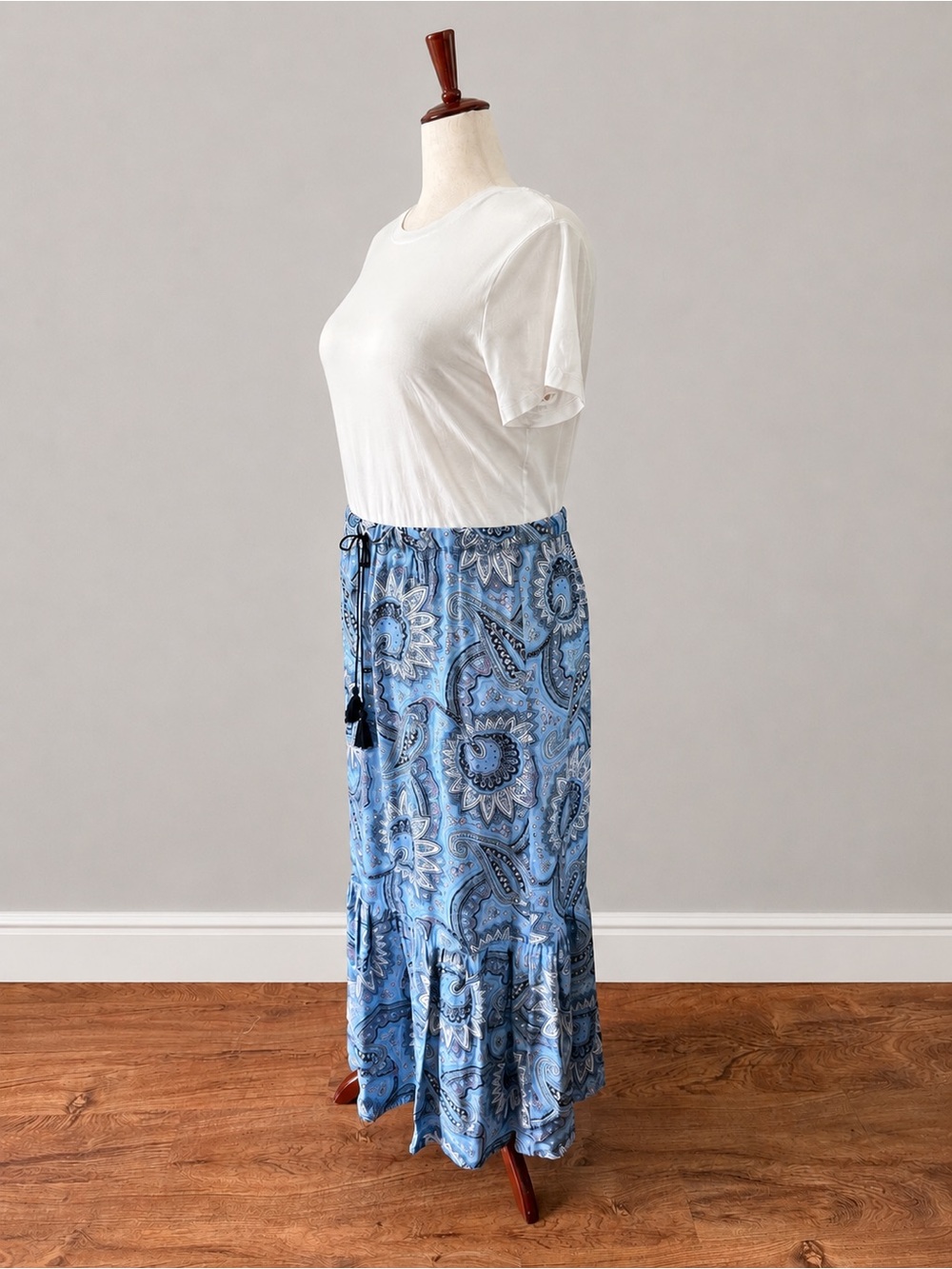 Talbots XL Blue Paisley Maxi Skirt (Skirt Only)